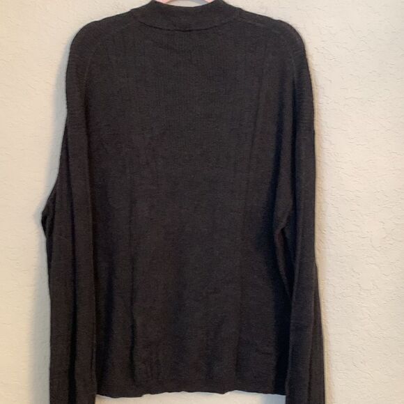 J.Ferrar Gray Merino Wool Sweater Size XL - Picture 2 of 9